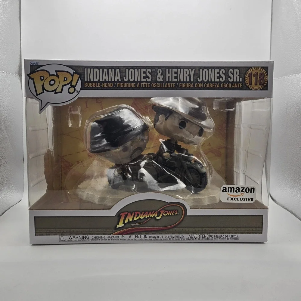 Funko Pop Indiana Jones & Henry Jones Sr #118 Amazon Exclusive Movie Moments